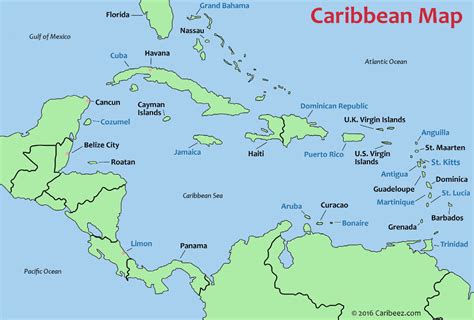 Full Map of Caribbean Isl… 