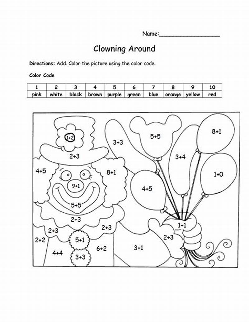 Fun Math Coloring Sheets