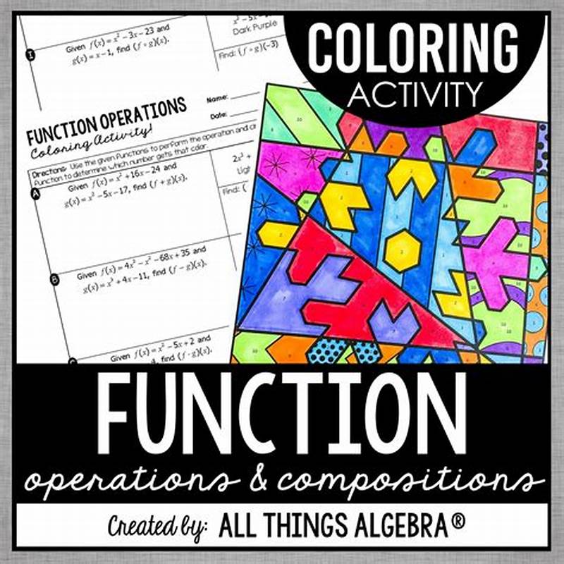 Function Operations Coloring Activity Worksheet Answers Snowflake