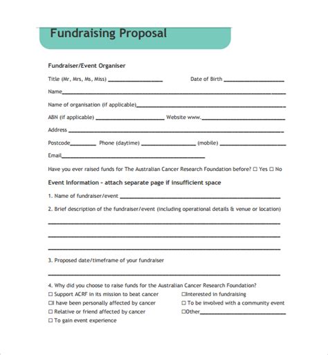 Fundraising Proposal Template