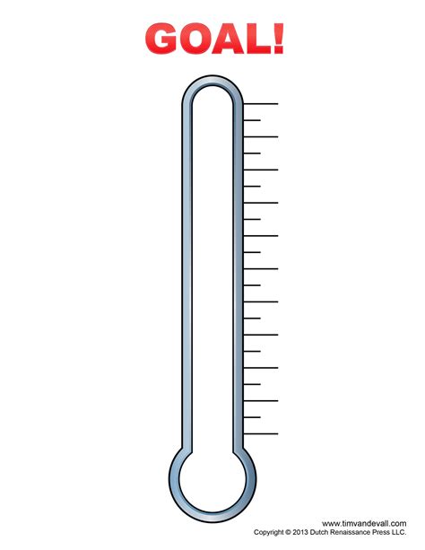 Fundraising Thermometer Printable