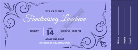 Fundraising Ticket Template