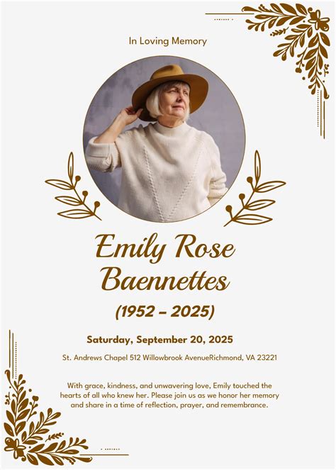Funeral Invite Template Free