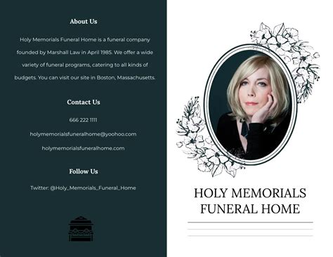 Funeral Leaflet Template