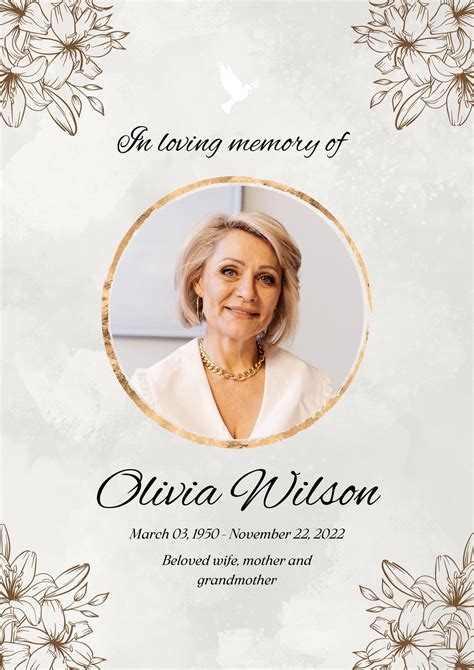 Funeral Obituary Templates