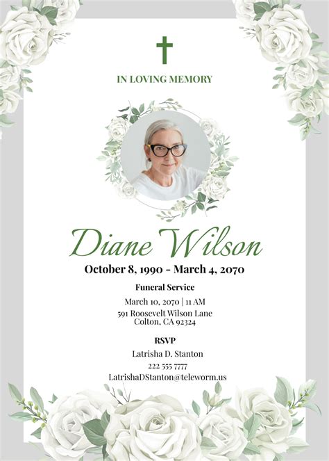 Funeral Template Card