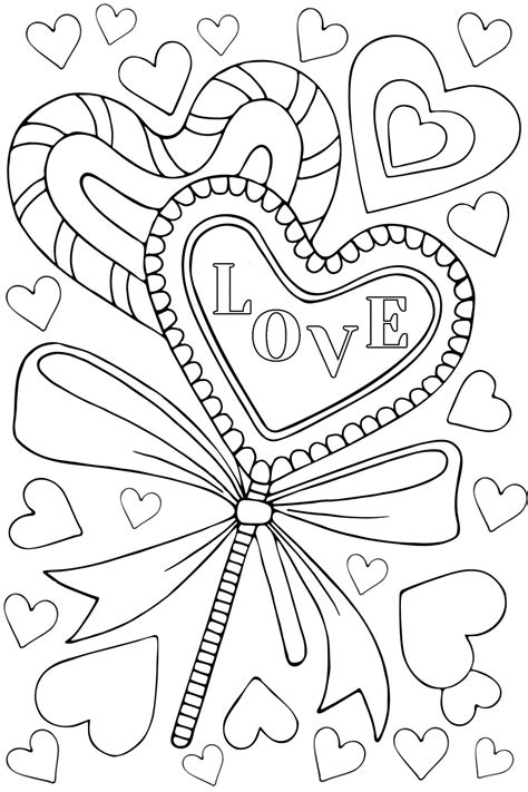 Funny Coloring Free Valentines Day Printable Pages