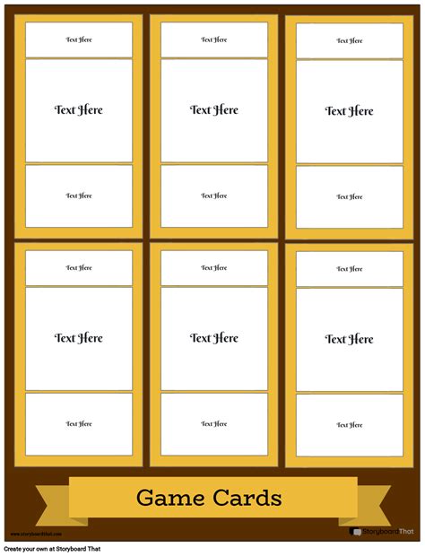 Game Card Templates