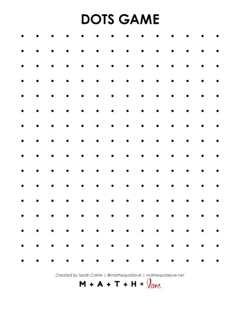 Game Of Dots Printable