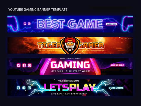 Gaming Youtube Banner Template