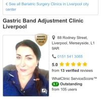 Gastric Band Adjustment Clinic £100 OPEN