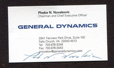 General Dynamics Business Card Template