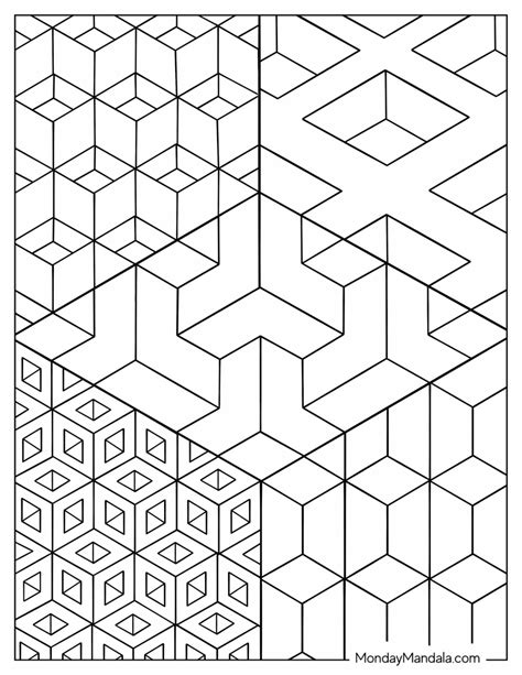 Geometric Coloring Pages Free Printable