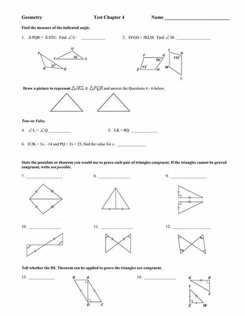 Geometry Chapter 6 Test Form B Answers