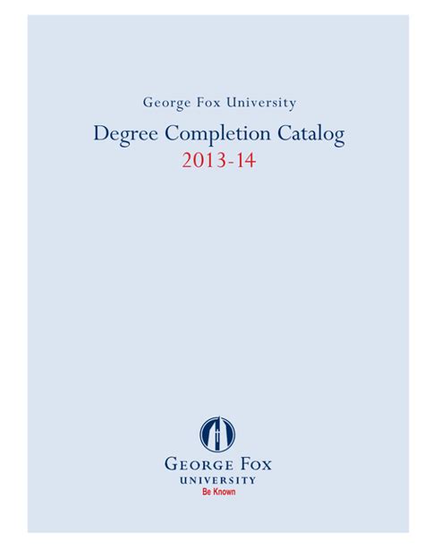 George Fox University Course Catalog