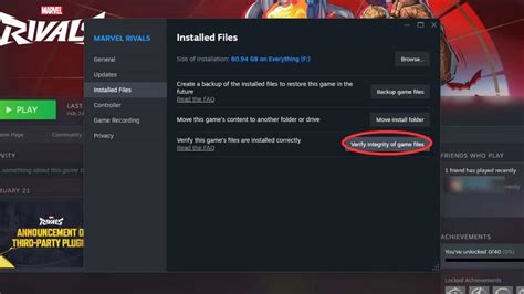 1. Verify Integrity of Game Files