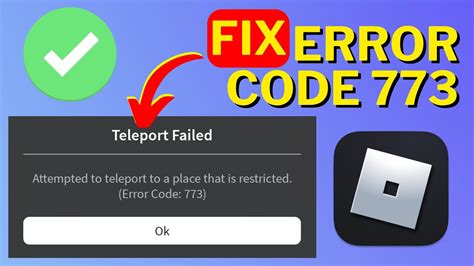 How to Fix Roblox Error Code 773