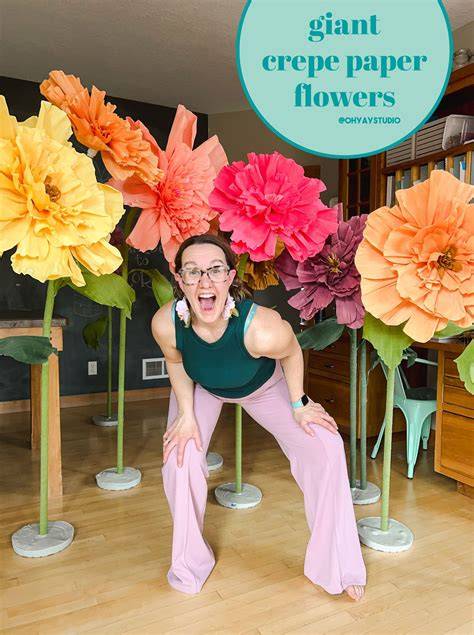 Giant Crepe Paper Flowers Template