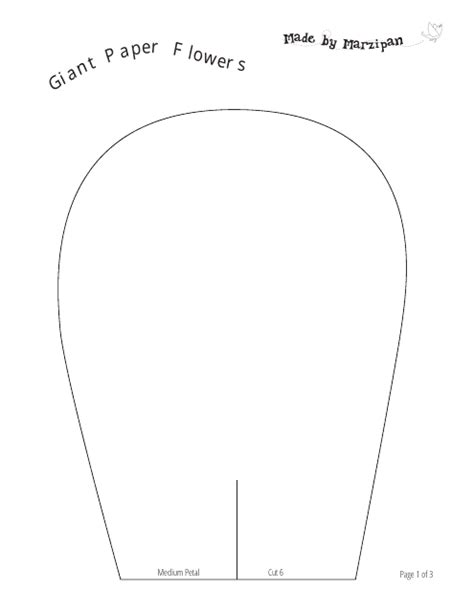 Giant Paper Flower Templates