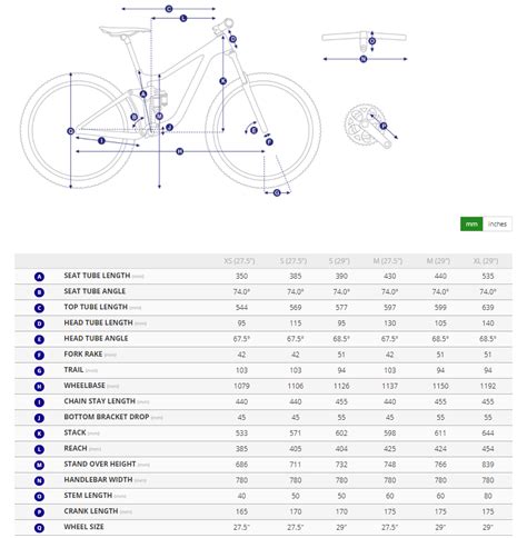 Giant Talon 2 Size Chart