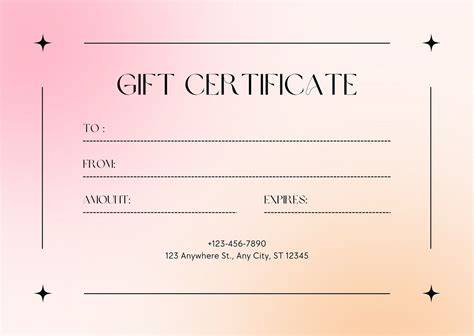 Gift Certificate Template Free Download