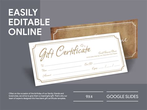 Gift Certificate Template Google Docs