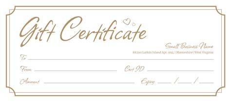 Gift Certificate Template Print