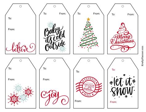 Gift Tag Template Word