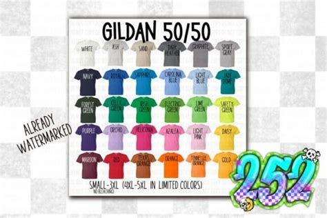 Gildan 50/50 Color Chart