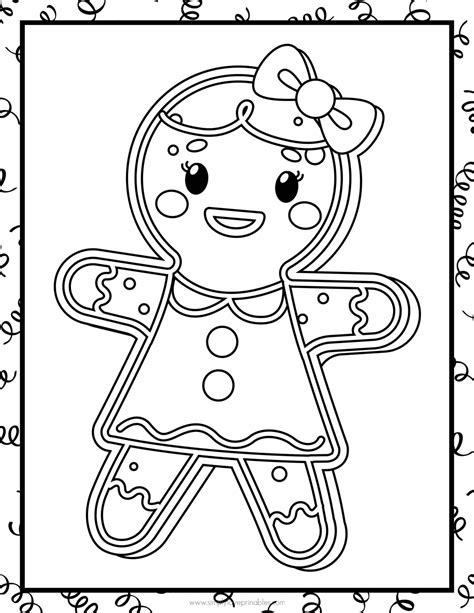 Gingerbread Coloring Page Printable