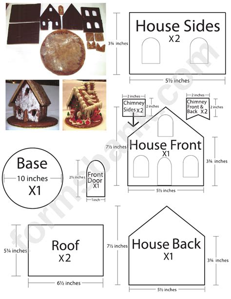 Gingerbread House Template Free