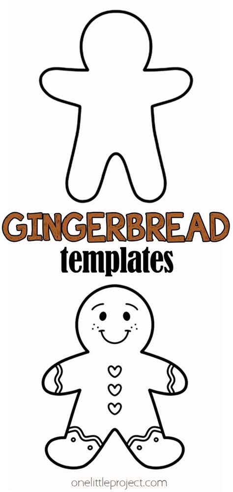 Gingerbread Man Face Template