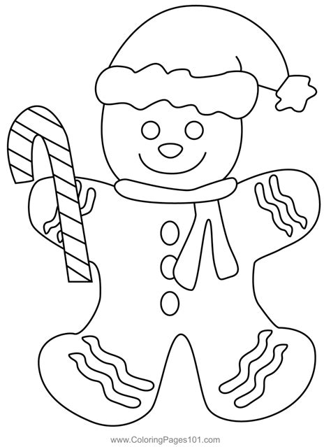 Gingerbread Man Printable Coloring Pages