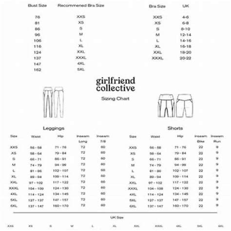 Girlfriend Size Chart