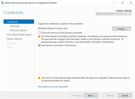 Global Catalog Error When Demoting Domain Controller