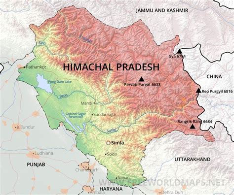Global land survey Himachal Pradesh
