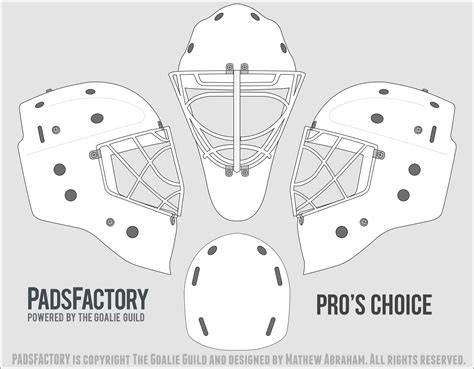 Goalie Helmet Template
