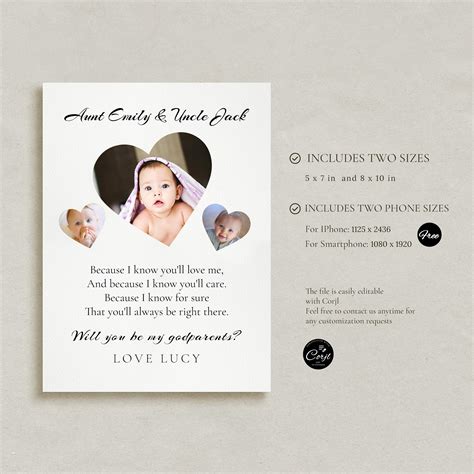 Godparent Proposal Template Free