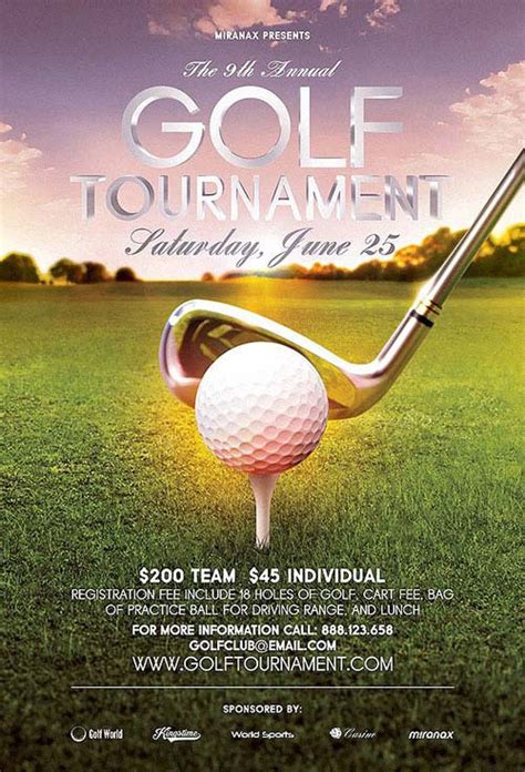Golf Tournament Flyer Template Free