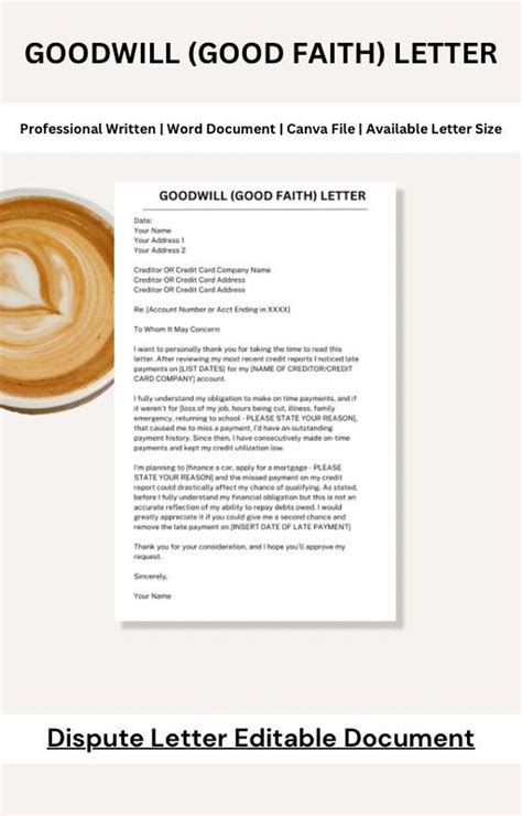 Good Faith Letter Template