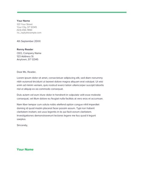 Google Doc Cover Letter Template