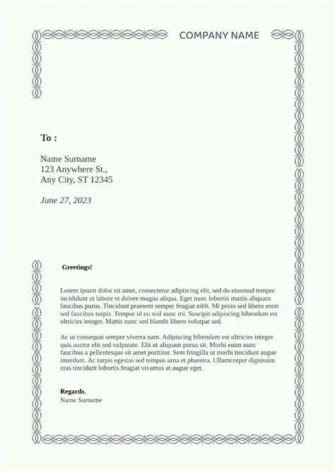 Google Docs Letter Templates