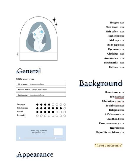 Google Docs Oc Template