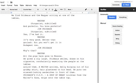 Google Docs Play Template