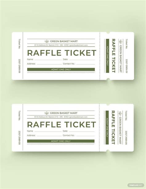 Google Docs Raffle Ticket Template