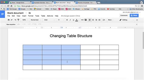 Google Docs Table Templates