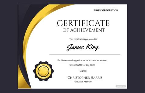 Google Docs Template Certificate