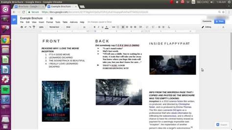 Google Drive Brochure Template