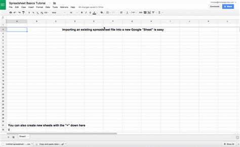 Google Drive Spreadsheet Templates