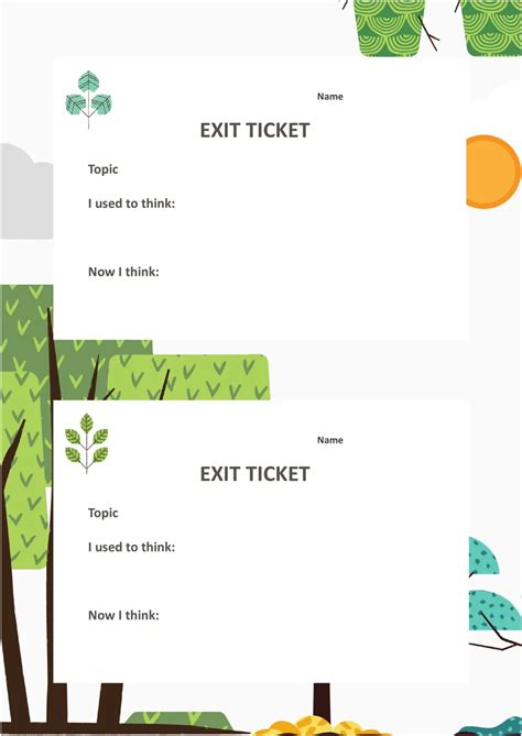 Google Form Exit Ticket Template
